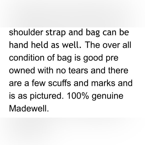 MADEWELL 100% TAN LEATHER SHOULDER STRAP CROSSBODY BAG - Picture 9 of 9